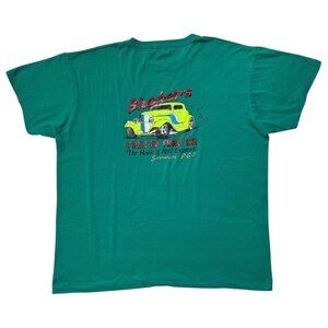 90s vintage Shaker’s Rock ‘n Roll Restaurant t-shirt Single Stitch PEI old car.